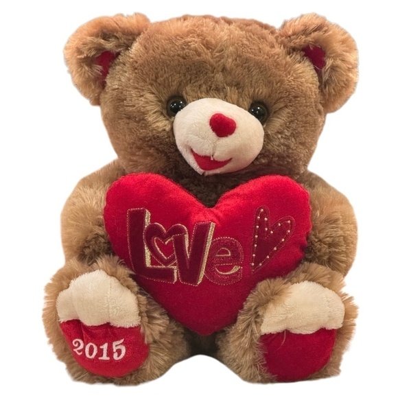 Dan Dee Valentine's Day Plush Bear 14 Inch Love Heart - Picture 1 of 4